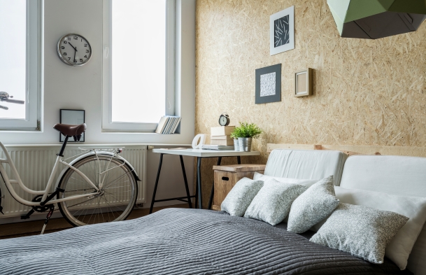 Bicycle in bedroom